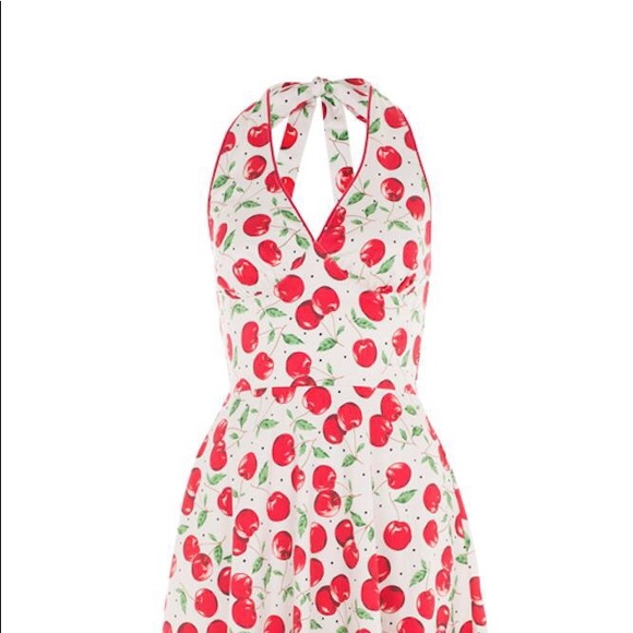 ❌SOLD❌🌺Voodoo Vixen Cherry Print Swing Dress - Picture 3 of 7